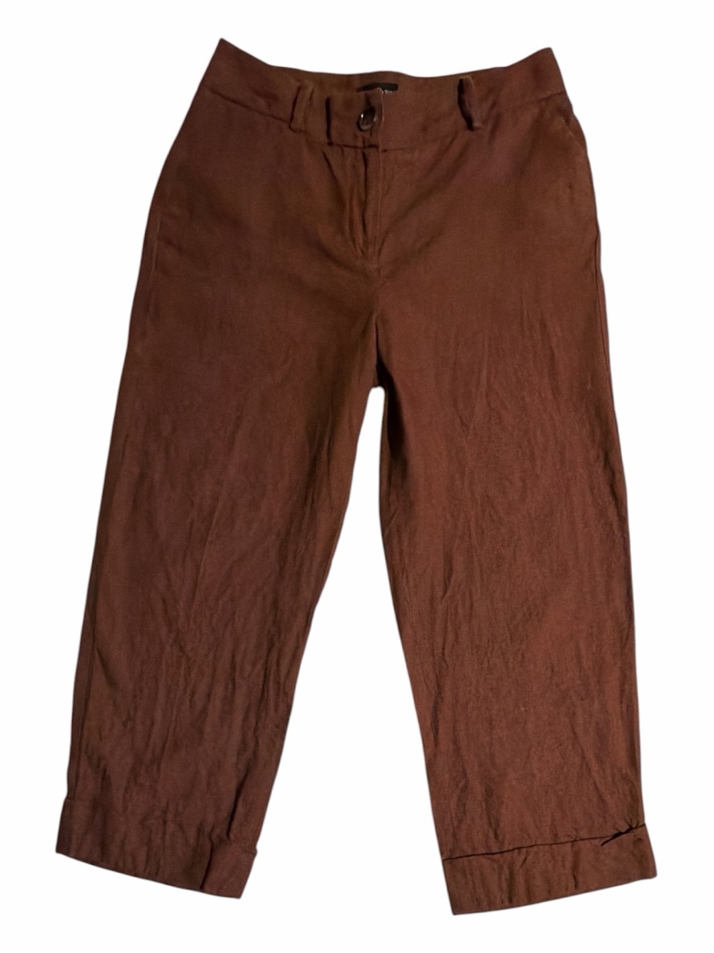 Talbots Linen Straight Leg Crop Pants Sz 4P